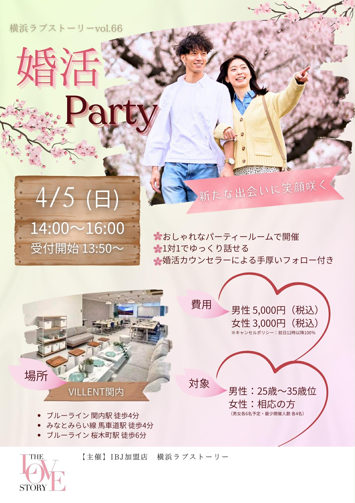婚活パーティー横浜4月5日