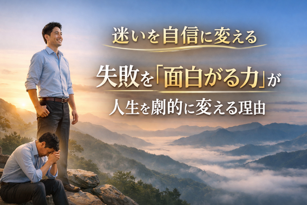 迷いを自信に変える失敗を「面白がる力」が人生を劇的に変える理由