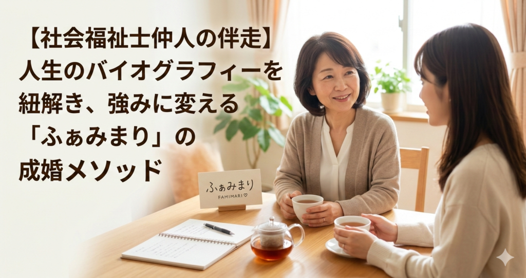社会福祉士の伴走。バイオグラフィーを強みに変える「ふぁみまり」の成婚メソッド