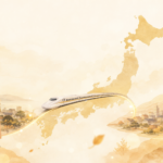 新幹線と地図のイラストで遠距離の出会いを表現した、遠距離・婚活応援キャンペーン第4弾のイメージ画像