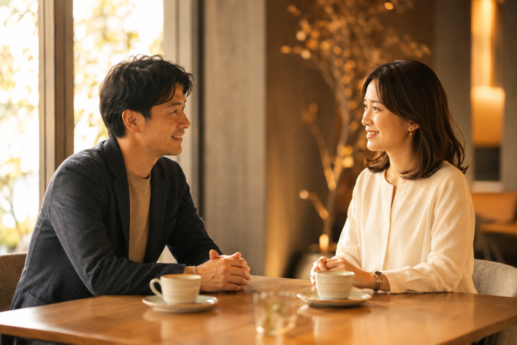 IBJ加盟の結婚相談所で出会う30代の男女、お見合いの様子